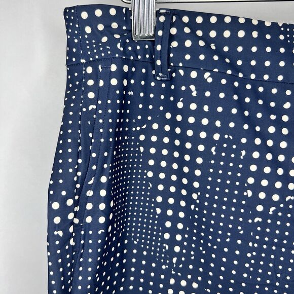 SPANX Patchwork Polka Dot 4" Sunshine Shorts Womens Size Large Navy Blue - Picture 6 of 12